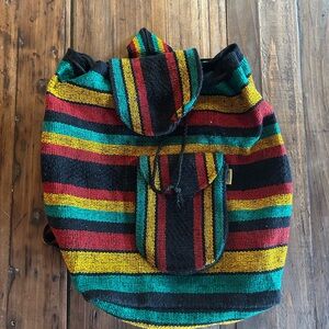 Colorful Striped Backpack